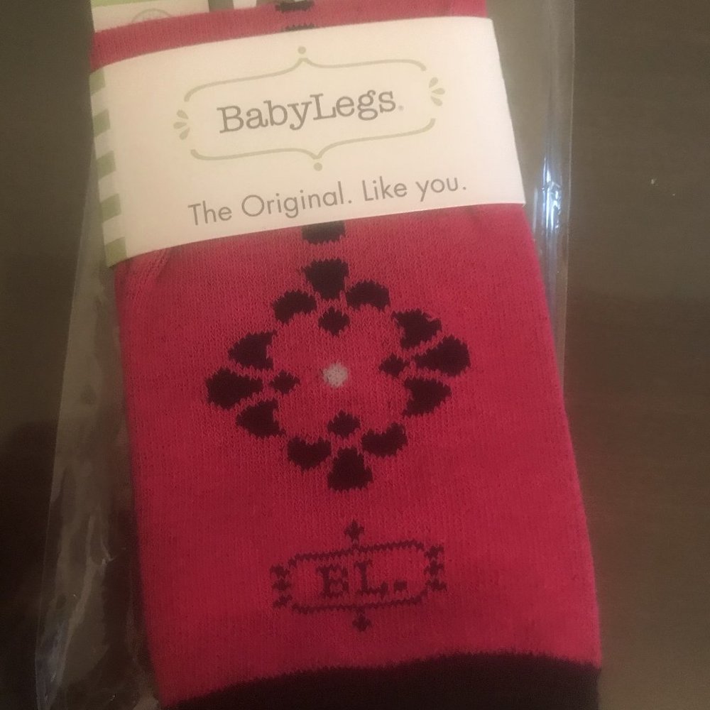 NWT babylegs baby legs warmers pink knit OSFA